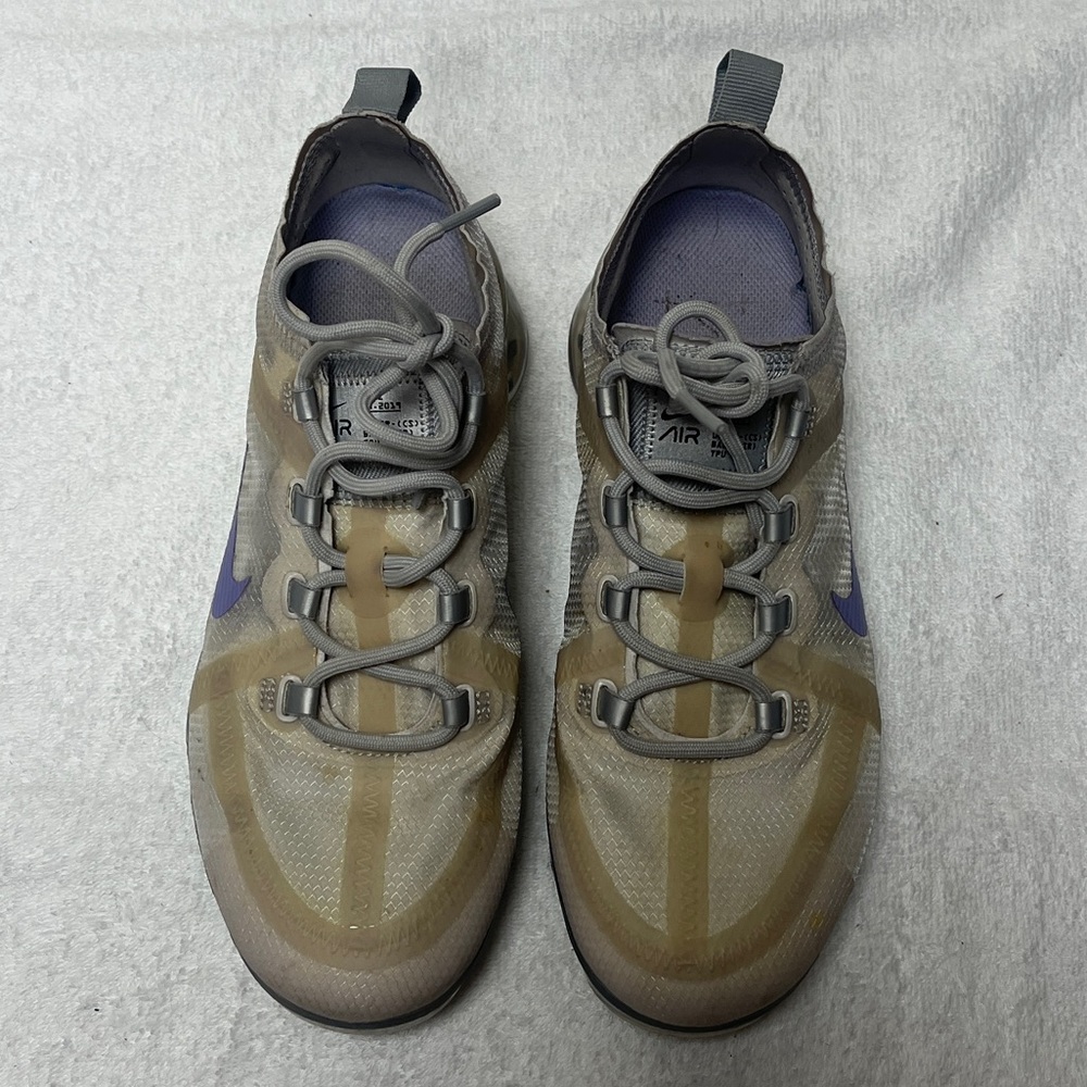 Nike Air Max VaporMax Shoes Sneakers Womens 8 Grey 2019 SE Purple Agate Run Walk - Picture 3 of 5